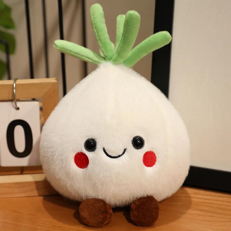 Entzückende Ingwer Zwiebel Knoblauch Plüschpuppe Kawaii Gefüllte Gemüse Serie Spielzeug für Kinder Lustige Zimmerdekoration Kreative Geschenke
