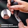 1 peça Cortador de Unhas Resistente Evita Salpicos Cortador Largo para Unhas da Mão Cortador de Unhas Grossas e Duras Lâmina Curva Tesoura de Manicure Ferramenta