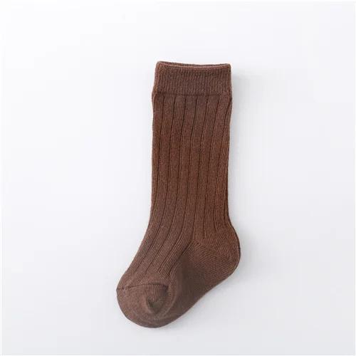 0-5 Jahre Baby Jungen Mädchen Lange Socken Baumwolle Einfarbig Gestreift Weich Kinder Knie Kinderstrumpf Schule Sport Babysocke 12 Farbe