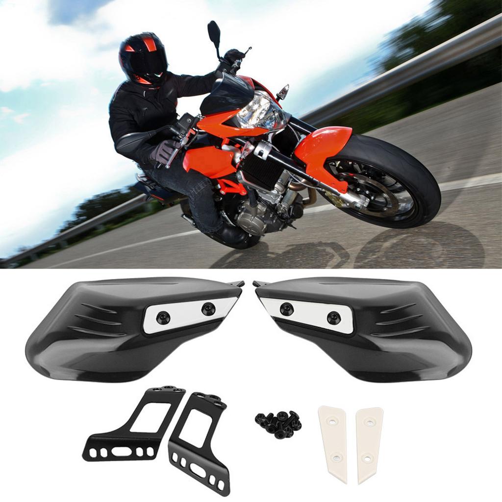Motorcycle Hand Guards Handlebar Protector Protective Hand Shell Protection (Black)