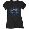 Pink Floyd Dark Side of The Moon Blue Splatter Junior Fit T Shirt
