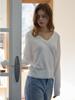 Kkomma Cmk06 Cotton Loose V-Neck Knit 4 Colors