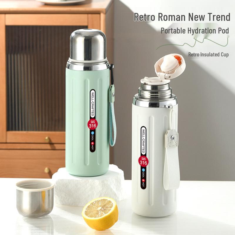 316 Stainless Steel Insulated Car-Mounted Water Cup for Men & Women - Large Capacity, Portable for Tea & Outdoor Sports