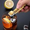 4PCS Ice Cube Clips Stainless Steel Lump Sugar Tongs Home BBQ Food Clip Party Bread Dessert Ice Clamp Bar Kitchen Serving Tools