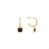 Luxenter Earrings In Dark Blue Crystal and 18k Gold Plated - Darmix