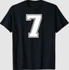 7 Nummer Sieben Teamsport Grafik Varsity Passendes T-Shirt