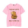 Capybara Touch My Coffee I Will Slap You So Hard Graphic Tshirt Funny Tshirt Fashion Harajuku T-shirt Women Men Brand Tshirt