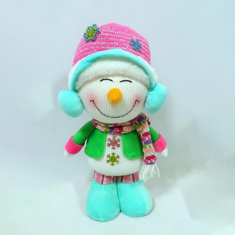 Telescopic long-legged plush doll creative Christmas ornament ornament cartoon Santa Claus shape fabric doll