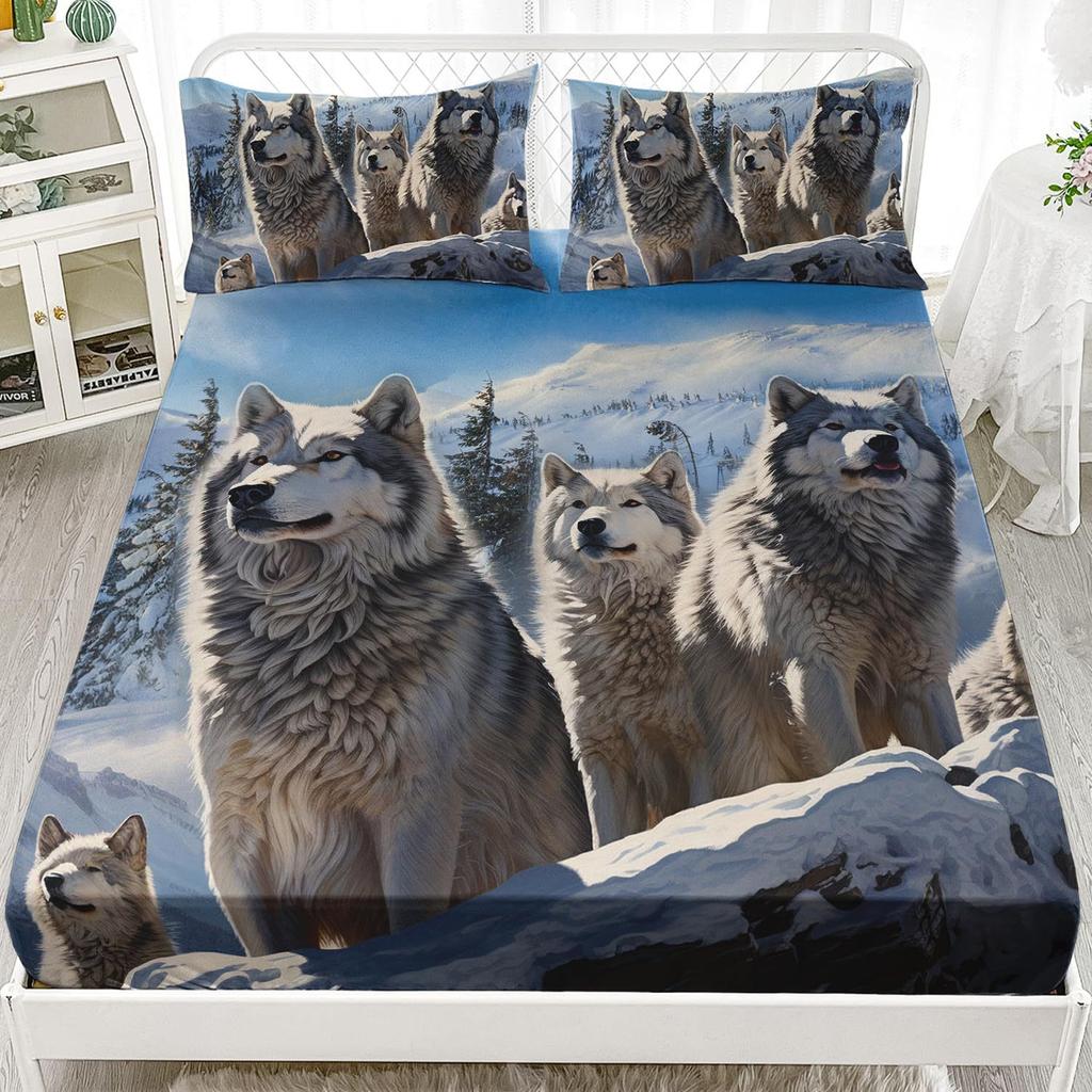 Animal Pattern Mattress Three-Piece Digital Printing Bedding Set, Mattress Three-Piece Set For Children And Adults