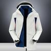 Winter New Outdoor Two-piece Set with Velvet and Thickened Removable Liner Warm Waterproof and Windproof Jacket for Men