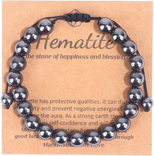 Hot Selling Natural Stone with Cardboard Beaded Elastic String Bracelet Crystal Agate Tiger Eye Stone Wholesale Bracelet Jewelry