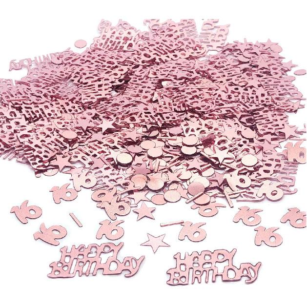 TFYU Happy Birthday Party Table Confetti - Twinkle Stars Foil Metallic Sequ & Special Events Table Scatters - 700pcs (Rose Gold) (80 Years Old)