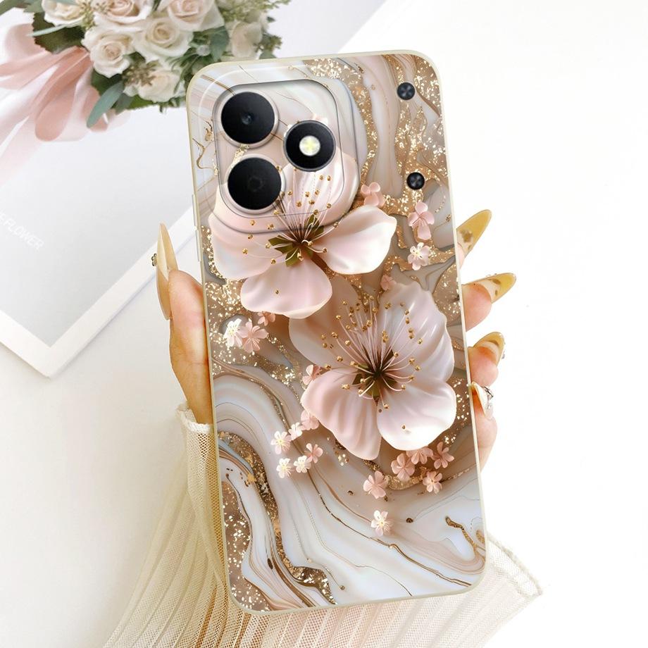 For Realme Note 80 4G RMX5388 Phone Case Floral Daisy Aesthetic Moon Nigth Bow Pattern Funda Soft Liquid Silicone Back Cover