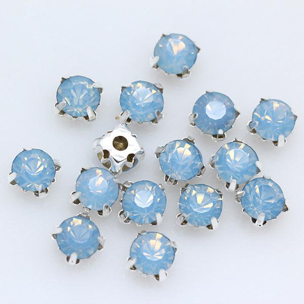 3-10mm Silver Base Hand-Sewn Glass Rhinestones for Clothing, Handbags, Belts, and Accessories