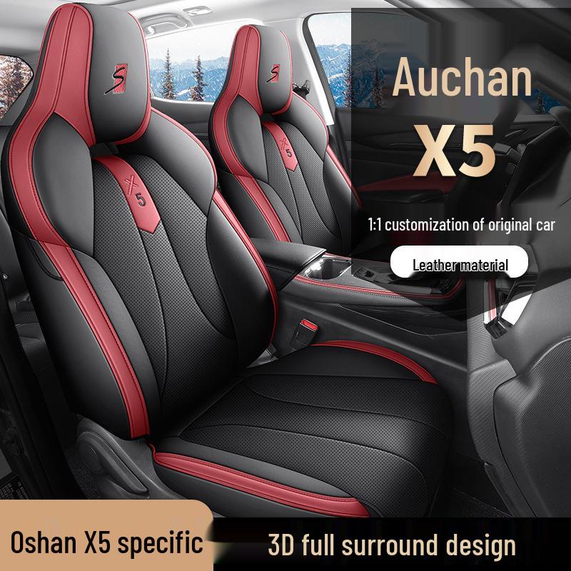 New Oshan X5 Leather Car Seat Cushion - Universal Fit, All-Season Comfort for 5-Seat Models