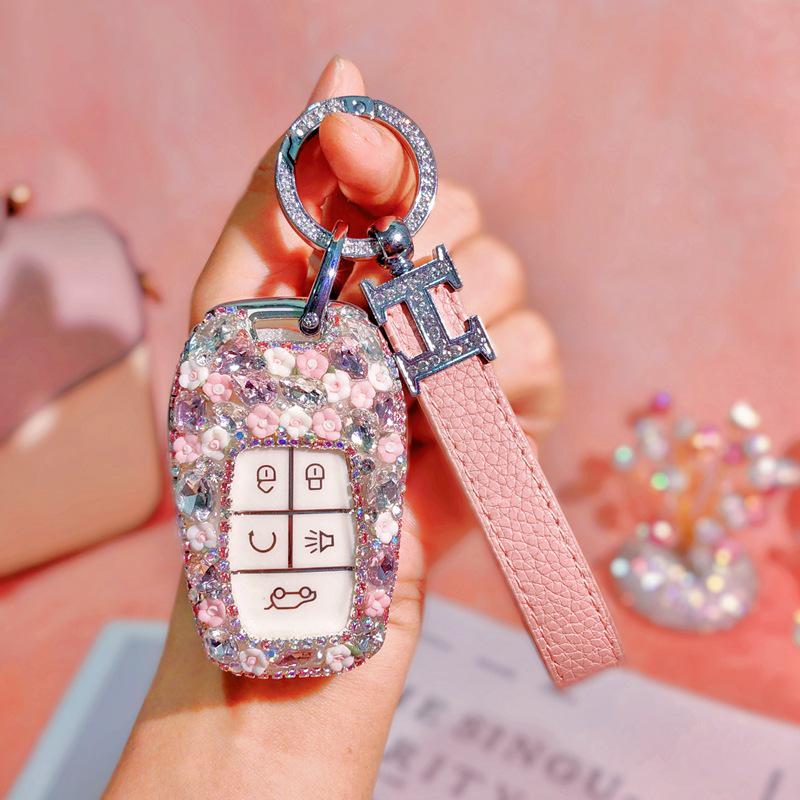 Rhinestone Car Key Shell for Southeast DX7/DX3/DX5/A5/Yi Wu - Fashion Goddess Bag Buckle