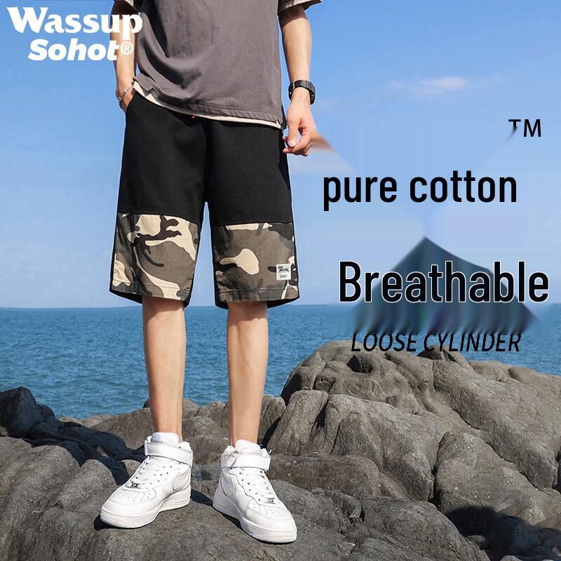 Wassup Sohot Men s Cotton Quick-Dry Cargo Shorts 3XL