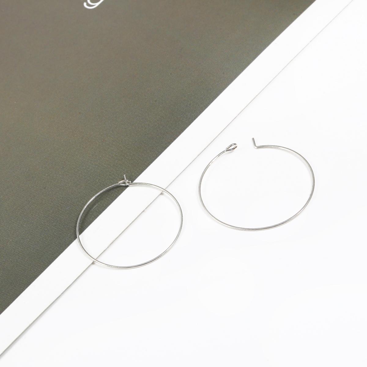 

50 шт. серьги-кольца круглые подвески 20-35 мм для бисера серьги ювелирные изделия серьги «сделай сам» 30mm 50pcs