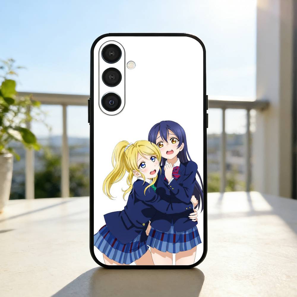 Love L-Live Anime Phone Case For Samsung A73,A21s,A22,A31,A32,A52,A53,A71,A80,Soft Black Shell