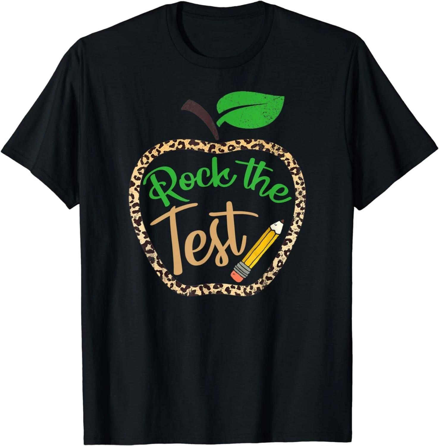 Test Day Rock The Test Teacher Testing Day Donut Stress Gift Unisex T-Shirt 3XL