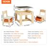 Kids Table and Chair Set, Wooden Activity Table with Storage Space and Boxes, Kids Play Table for Toddlers Art, Craft, Reading, Learning
