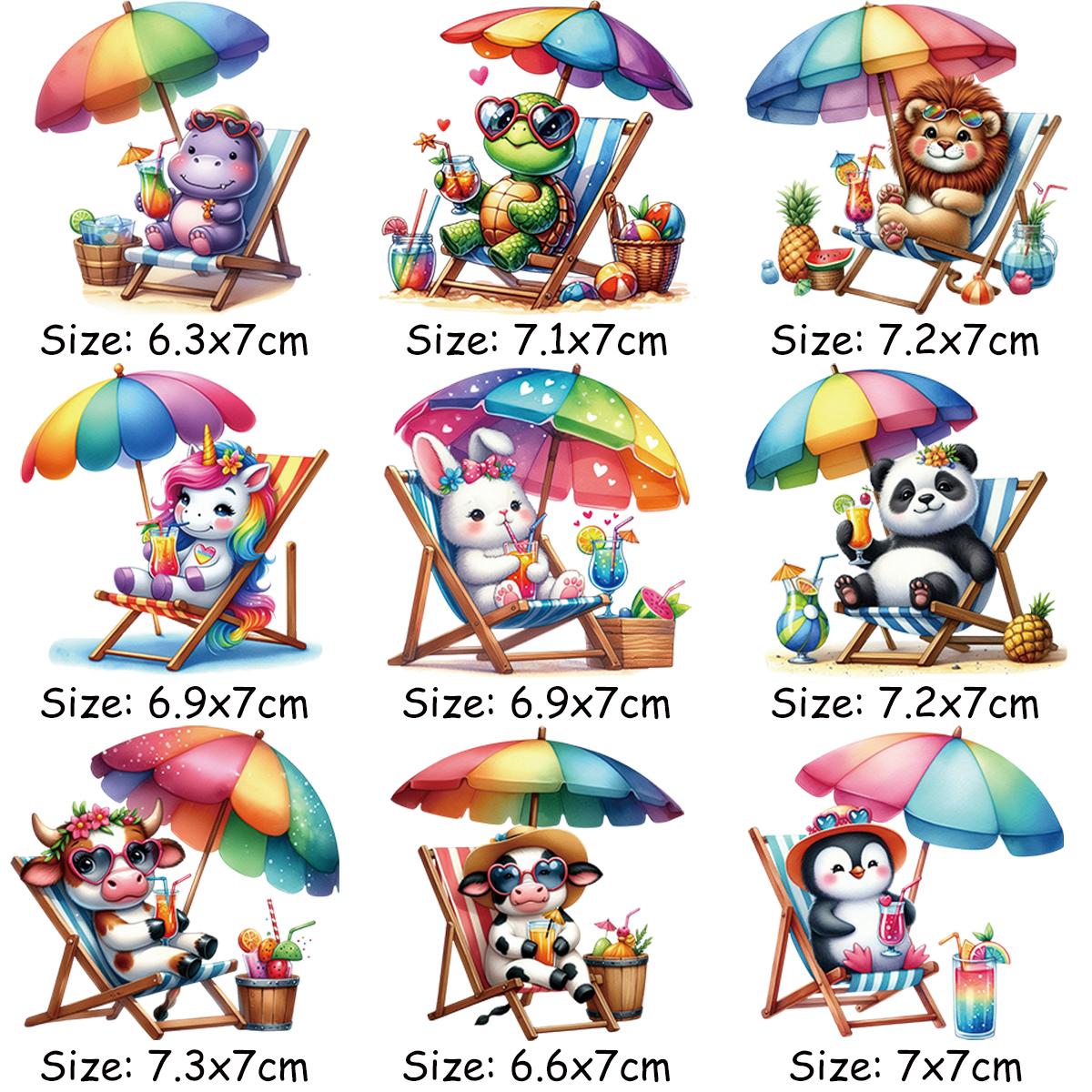 

Железные нашивки для одежды с мультяшными животными, теплопередача, сделай сам, новые аксессуары для одежды, нашивки для отдыха на стульях, животные