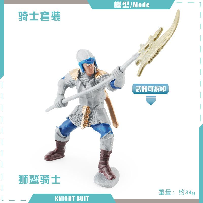 Simulation Western Mythological Knight With Weapon Model Griffin Knight Spear Knight Crossbow Dragon Knight Ornament