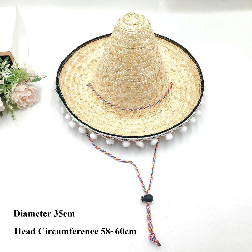 Unisex Mexican Beach Hat Sunscreen 58~60cm Sunscreen Hat Children's Performance Flavors Halloween Hat Men Women Outdoor
