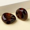 Large Irregular Flat Chinese Style Resin Beads with Straight Hole