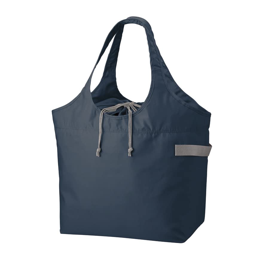 MOTTERU Kururit Cooler Big Marche Bag Stylish Foldable Fabric Eco Cute Outdoor Gift Bag, (Navy)