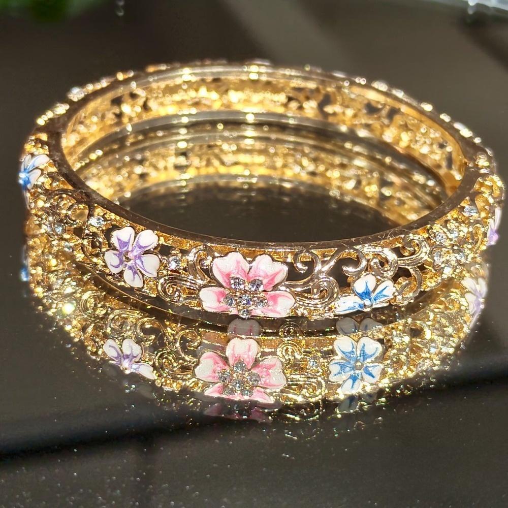 Traditional Vintage Cloisonne Bangle Colorful Women's Hand Bracelet Enamel Bangle  Gift