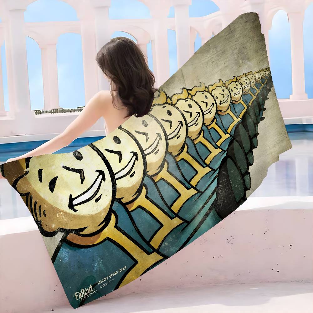 Game F-Fallouts Anime Microfiber Beach Towel Absorbent Quick dry Soft Yoga Swimming Resort Mountain Climbing Towel