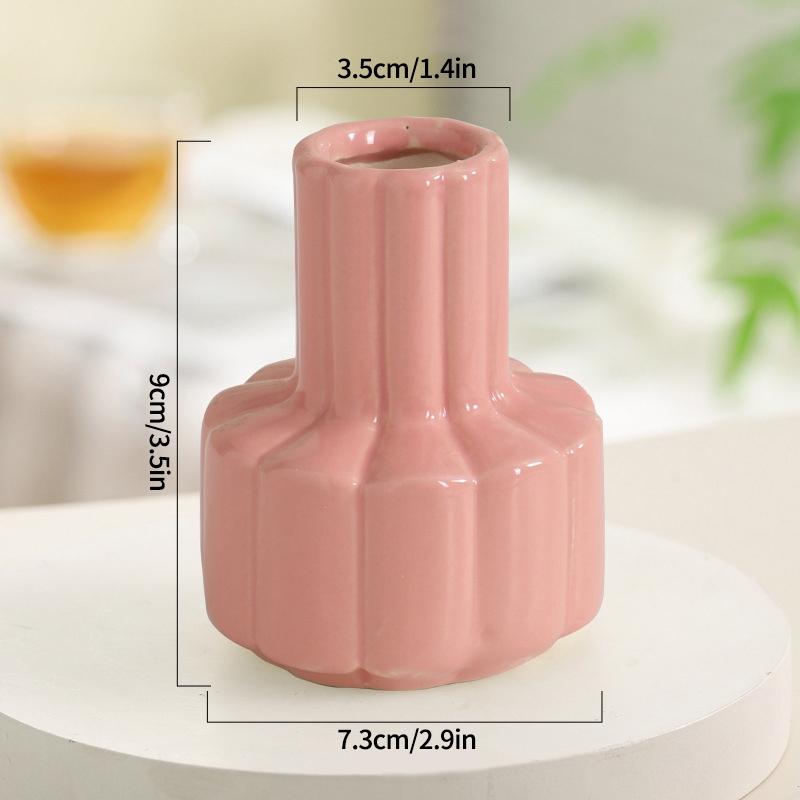 Ins Ceramics Vase Plant Flower Bottle Table Decoration Flower Vase Colorful Vases Wedding Decoration Home Decoration
