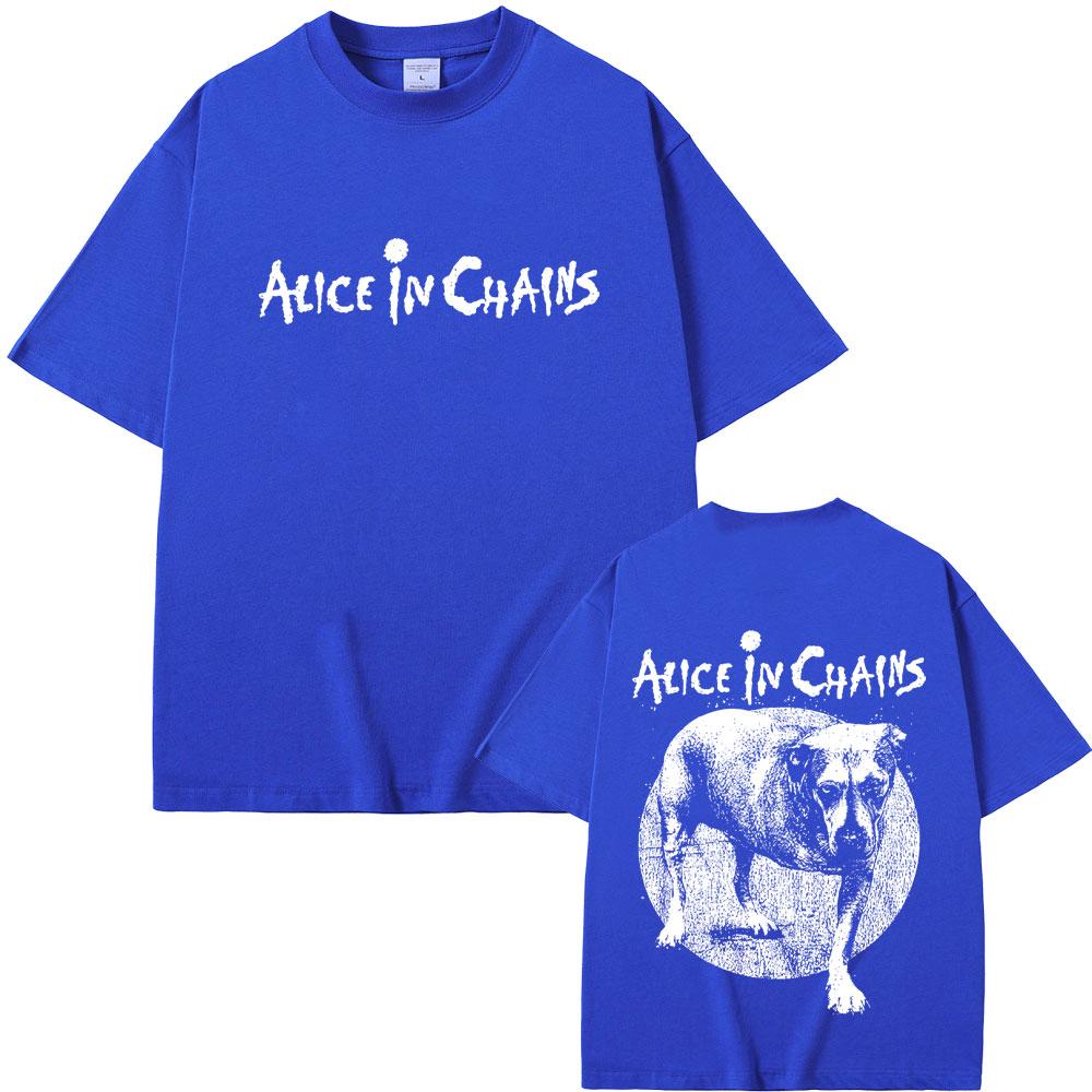 Rock Band Alice In Chains Double Sided Graphic Tshirt Summer Men Women Casual High Quality Cotton Tshirt Male Vintage T Shirts