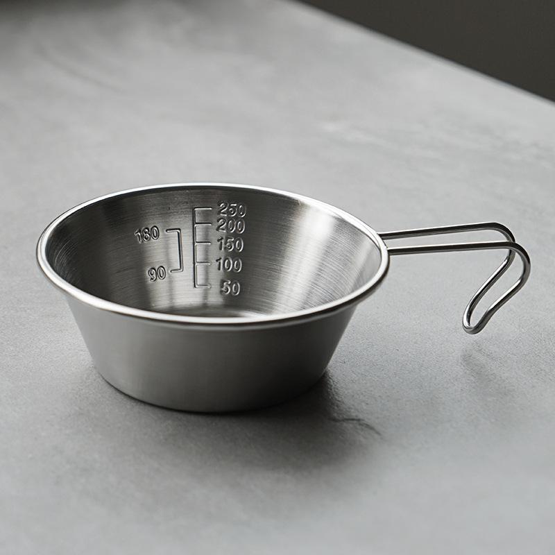 Outdoor Camping Bowls 304 Stainless Steel Snow Pull Bowl Folding Multifunctional Picnic Camping Tableware