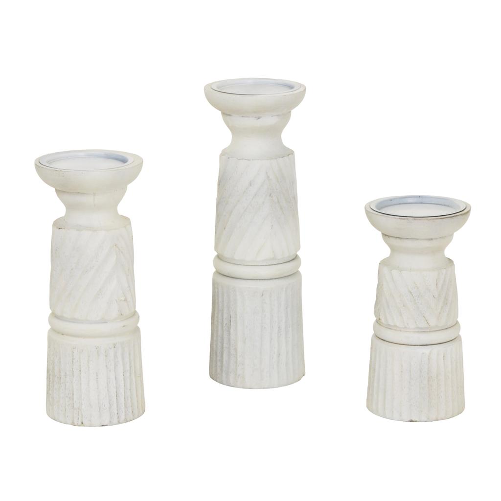 Hill Interiors Carved Candle Holder