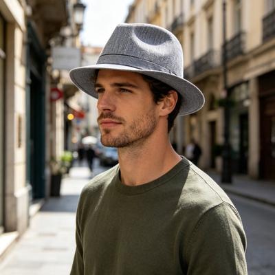 Sonnenhut Breiter Rand Atmungsaktiver Hut mit Vollloch Sommer Jazz Nackenschutz Imitation Leinen Outdoor