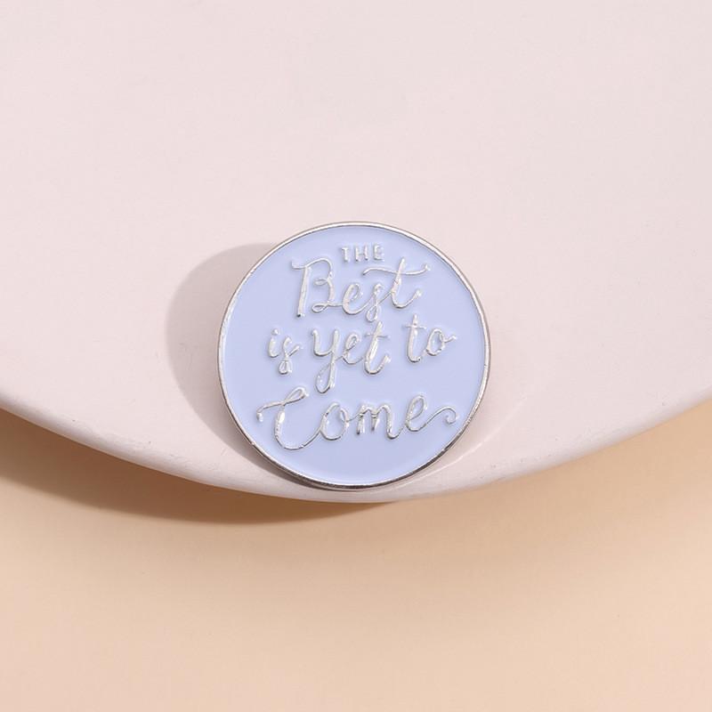 Creative Blue Cartoon Metal Brooch With Unique Letter Design And Fashionable Style