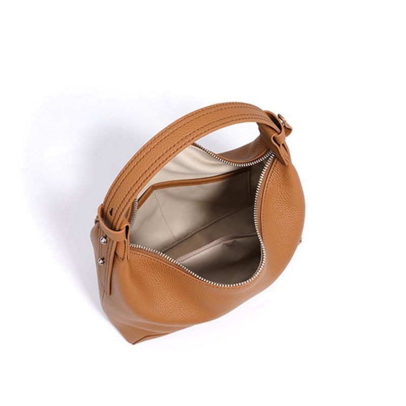 Large Capacity Versatile Women's Crossbody Bag With Niche Design Cowhide Armpit Office Worker's Hand-held Shoulder