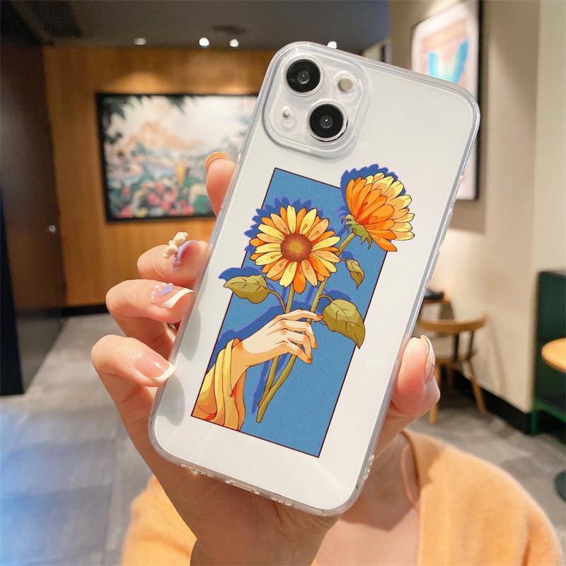 Für iPhone 15 16 14 13 12 mini 11 Pro Max XS X XR SE 7 8 Plus Silikon Klare Hülle Niedliche Cartoon Süßigkeiten Bemalte Handyhülle