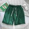 Beach Shorts Loose Elastic Waist Drawstring Pockets Solid Color Daily Wear Deep Crotch Knee Length Men Short Pants Male Clothing