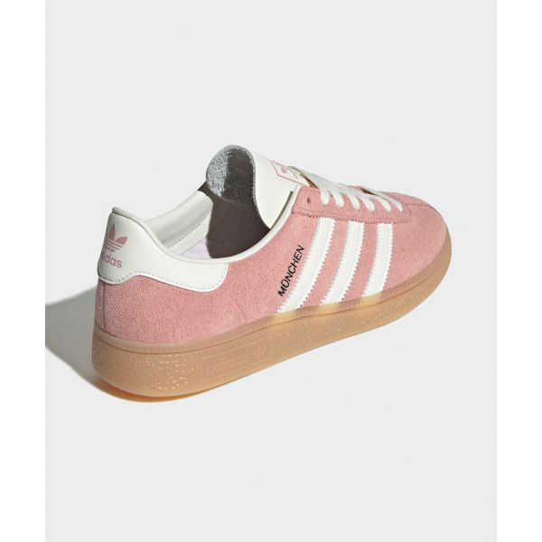 adidas Zapatillas para Mujer Munchen Wonder Mauve Blanco Crudo Plateado Metálico Rosa JS3992