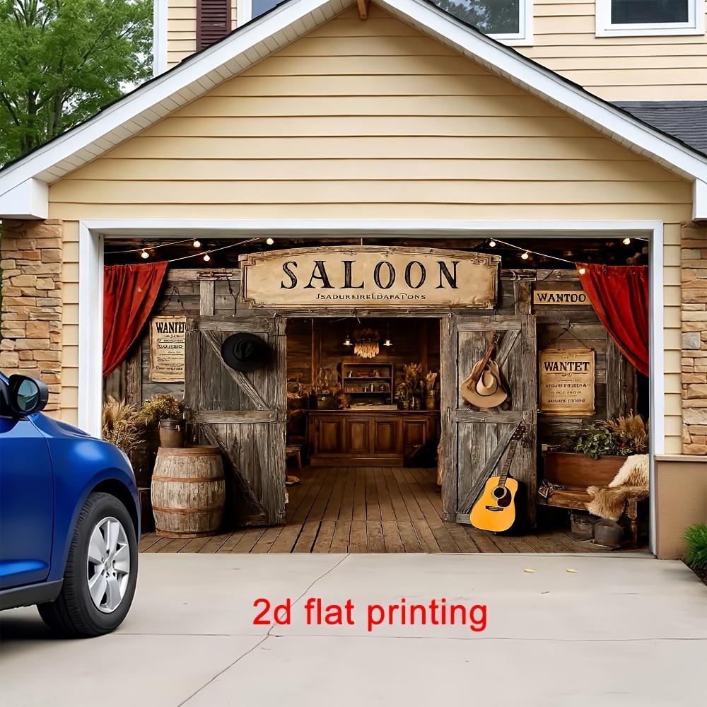 2D Flat Surface, 1 Piece. Western Salon Bar Background Fabric. Suitable for Photography, Retro Western Theme background.DJH