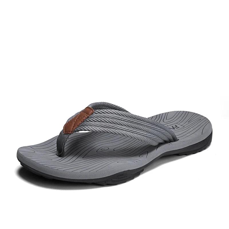 Fashion Men's New Casual Flip Flops with Thick Soles, Anti Slip and Cool Slippers, Wear-resistant and Fashionable Beach Shoes