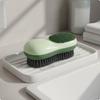 Double Sided Laundry Brush Versatile Soft Fiber Scrub Multifunctional White