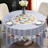 Household Baxian Table Tablecloth Waterproof, Oil-Proof, Anti-Scalding And Leave-In Tablecloth Atmosphere Coffee Table Cloth Dining Table Cloth Pvc