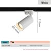Nordic Rose Gold LED Track Spotlight, 7W Surface Mounted Ceiling and Background Wall Display Light.