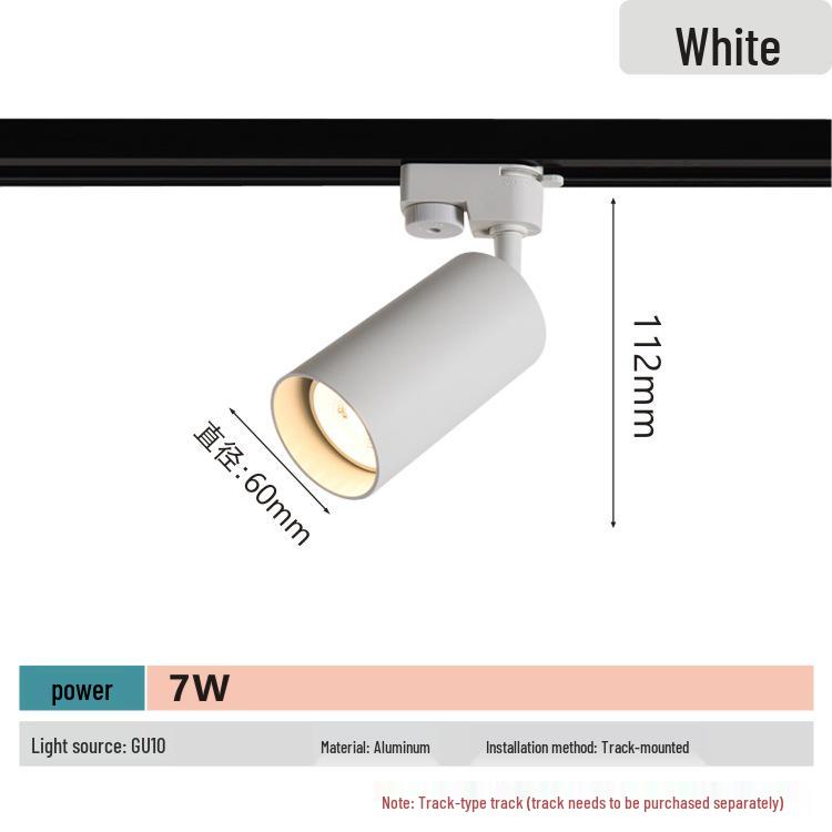 Nordic Rose Gold LED Track Spotlight, 7W Surface Mounted Ceiling and Background Wall Display Light.