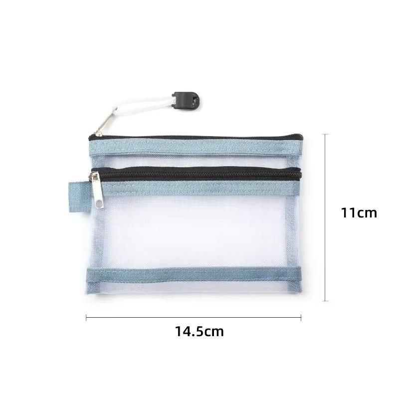 Zipper Mesh Lipsticks Cards Earphones Organizer Pouch for Coins Keys Travel Storage Case with Multiple  Money Card Storage Case