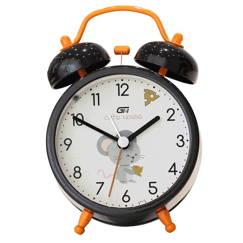 Cartoon High Volume Alarm Small Alarm Clock Silent Student Using Bedside Creative Personality Lazy Children Clock Luminous Alarm Clock